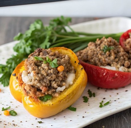 Ground Turkey Stuffed Peppers