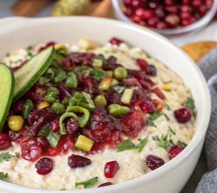 Holiday Cranberry Jalapeño Cream Cheese Dip